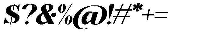 Magerist Heavy Expanded Slant Font OTHER CHARS