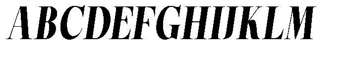 Magerist Heavy Semi Condensed Italic Font UPPERCASE
