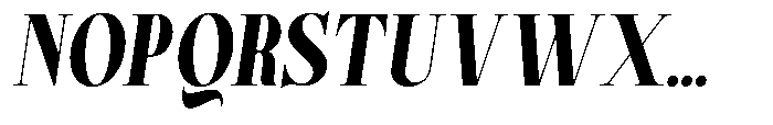 Magerist Heavy Semi Condensed Italic Font UPPERCASE