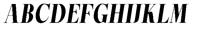 Magerist Heavy Semi Condensed Slant Font UPPERCASE