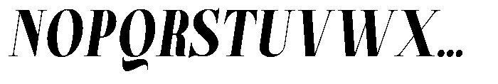 Magerist Heavy Semi Condensed Slant Font UPPERCASE