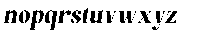 Magerist Heavy Semi Condensed Slant Font LOWERCASE