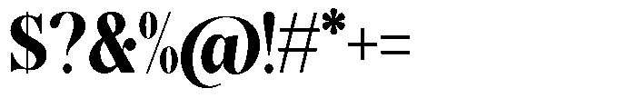 Magerist Heavy Semi Condensed Font OTHER CHARS