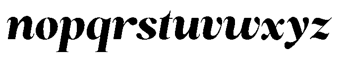 Magerist Heavy Semi Expanded Italic Font LOWERCASE
