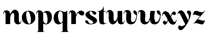Magerist Heavy Semi Expanded Plain Font LOWERCASE