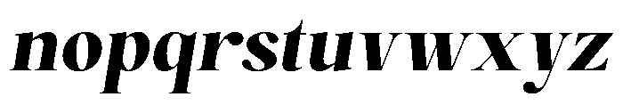 Magerist Heavy Semi Expanded Slant Font LOWERCASE