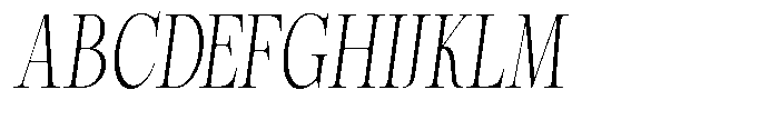 Magerist Light Condensed Italic Font UPPERCASE
