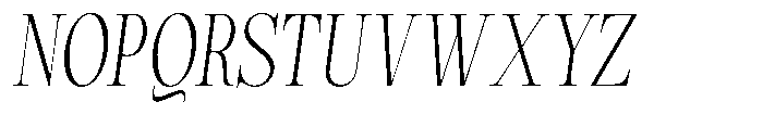 Magerist Light Condensed Italic Font UPPERCASE