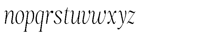 Magerist Light Condensed Italic Font LOWERCASE