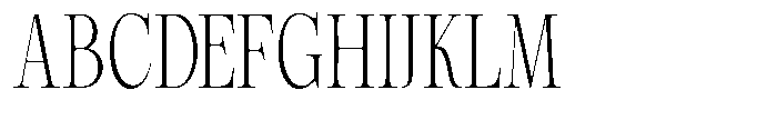 Magerist Light Condensed Plain Font UPPERCASE