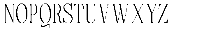 Magerist Light Condensed Plain Font UPPERCASE