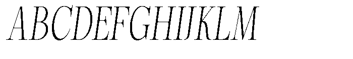 Magerist Light Condensed Slant Font UPPERCASE