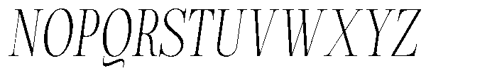 Magerist Light Condensed Slant Font UPPERCASE