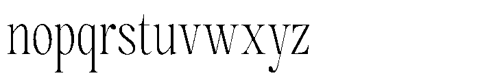 Magerist Light Condensed Font LOWERCASE