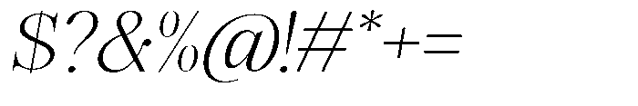 Magerist Light Expanded Slant Font OTHER CHARS