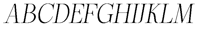 Magerist Light Expanded Slant Font UPPERCASE
