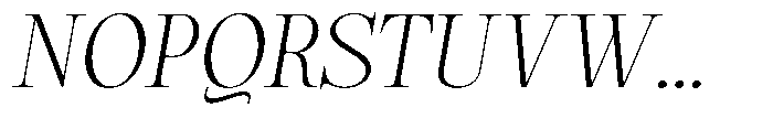 Magerist Light Expanded Slant Font UPPERCASE