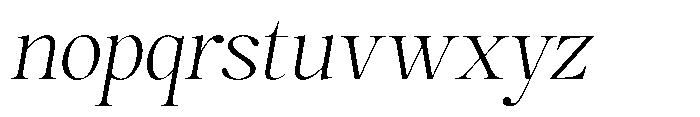 Magerist Light Expanded Slant Font LOWERCASE
