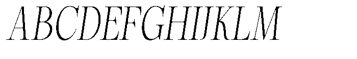 Magerist Light Semi Condensed Slant Font UPPERCASE