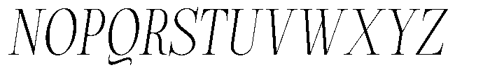 Magerist Light Semi Condensed Slant Font UPPERCASE
