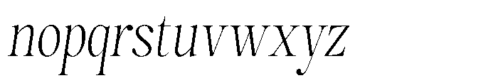 Magerist Light Semi Condensed Slant Font LOWERCASE