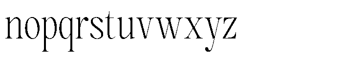 Magerist Light Semi Condensed Font LOWERCASE