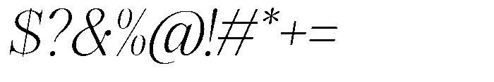 Magerist Light Semi Expanded Italic Font OTHER CHARS