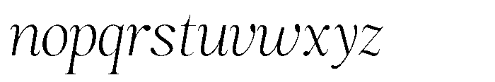 Magerist Light Semi Expanded Italic Font LOWERCASE