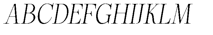 Magerist Light Semi Expanded Slant Font UPPERCASE