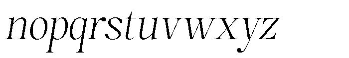 Magerist Light Semi Expanded Slant Font LOWERCASE