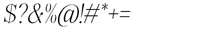 Magerist Light Slant Font OTHER CHARS