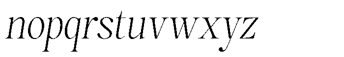 Magerist Light Slant Font LOWERCASE
