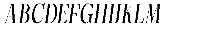 Magerist Medium Condensed Italic Font UPPERCASE