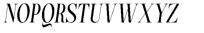 Magerist Medium Condensed Italic Font UPPERCASE