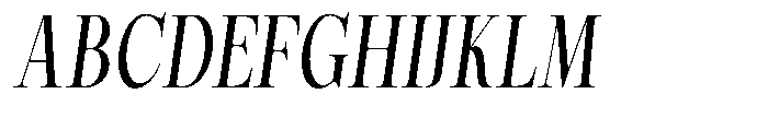 Magerist Medium Condensed Slant Font UPPERCASE