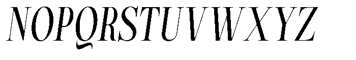 Magerist Medium Condensed Slant Font UPPERCASE