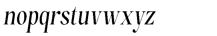 Magerist Medium Condensed Slant Font LOWERCASE