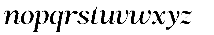 Magerist Medium Expanded Italic Font LOWERCASE