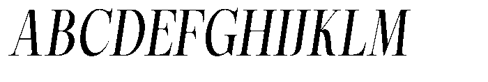 Magerist Medium Semi Condensed Slant Font UPPERCASE
