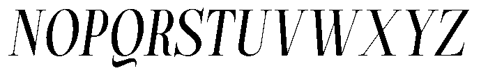 Magerist Medium Semi Condensed Slant Font UPPERCASE