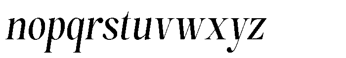 Magerist Medium Semi Condensed Slant Font LOWERCASE