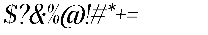 Magerist Medium Slant Font OTHER CHARS