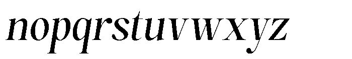 Magerist Medium Slant Font LOWERCASE