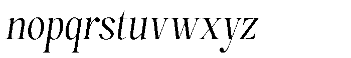 Magerist Semi Condensed Slant Font LOWERCASE