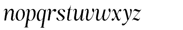 Magerist Var Extra Light Italic Font LOWERCASE