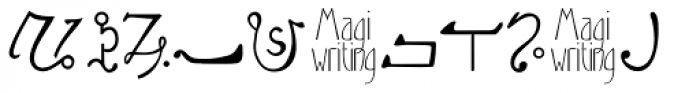 Magi Writing Font UPPERCASE