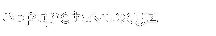 Magic Paw SL Magic Paw Outline Bold Font LOWERCASE