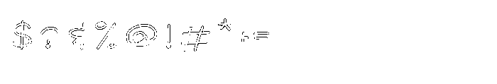 Magic Paw SL Magic Paw Outline Light Font OTHER CHARS