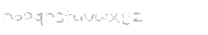 Magic Paw SL Magic Paw Outline Light Font LOWERCASE