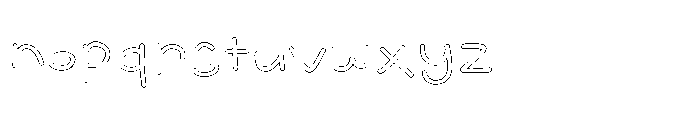 Magic Paw SL Magic Paw Outline Regular Font LOWERCASE